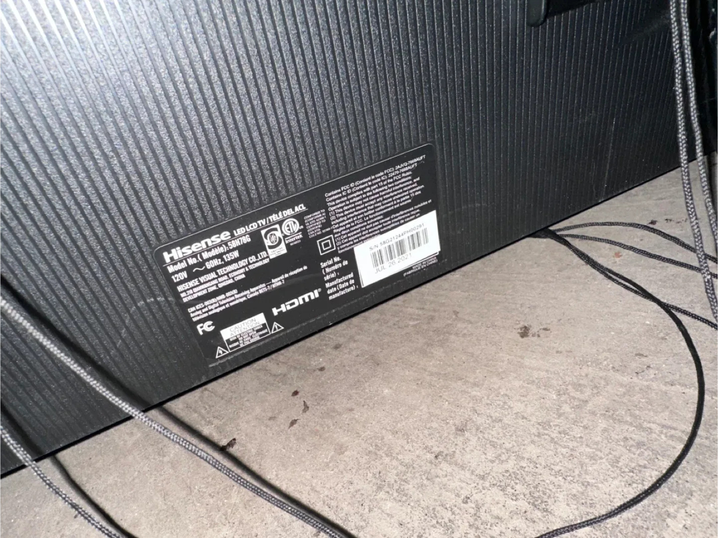 Hisense 58R6 TV - AS IS image indicator(3)