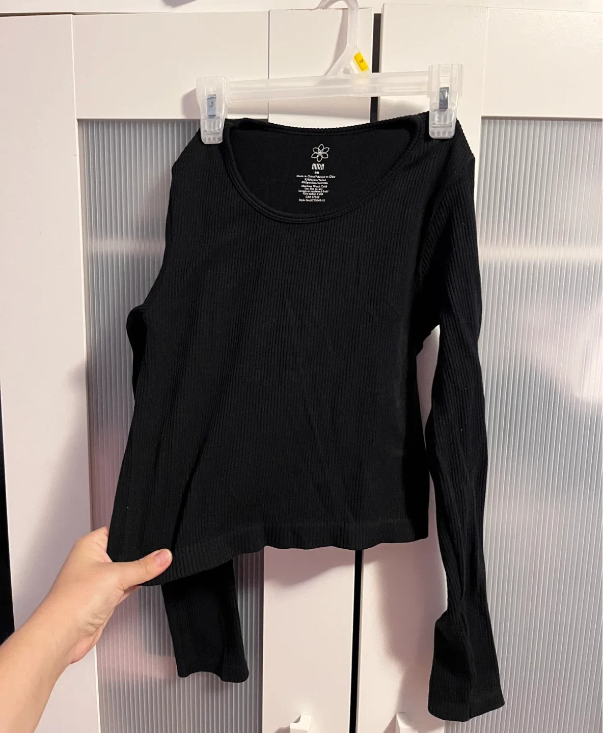 Aura Ribbed Long Sleeve Tops - S/M image indicator(3)