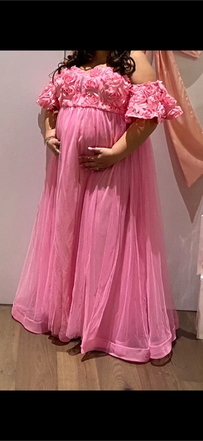 Pink Maternity Dress
