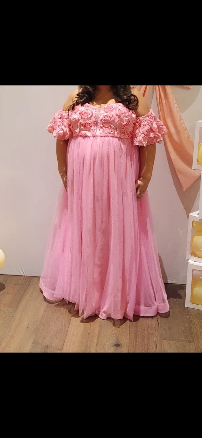 Pink Maternity Dress image indicator(2)