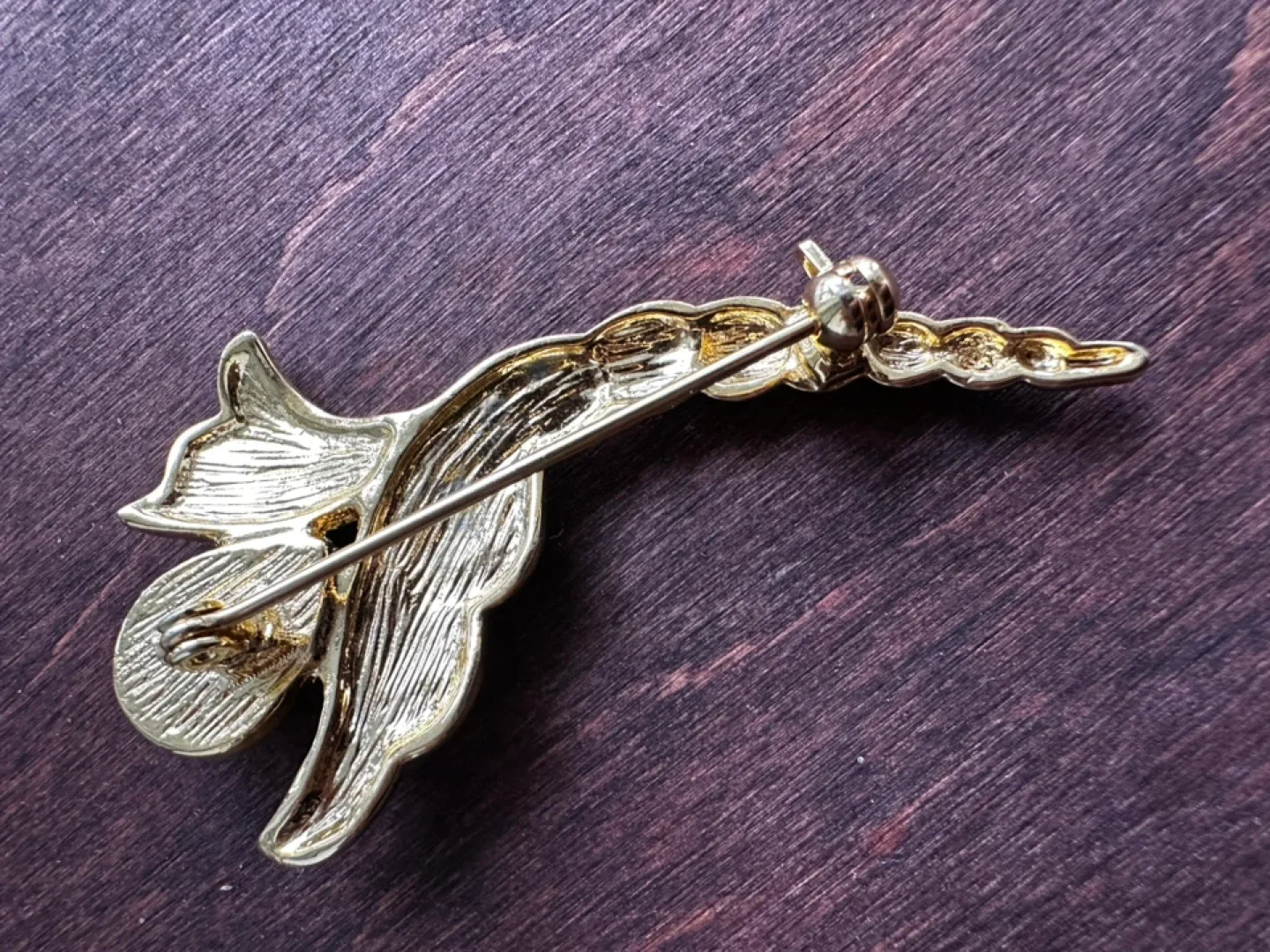 Gold Tone Rhinestone Brooch image indicator(2)