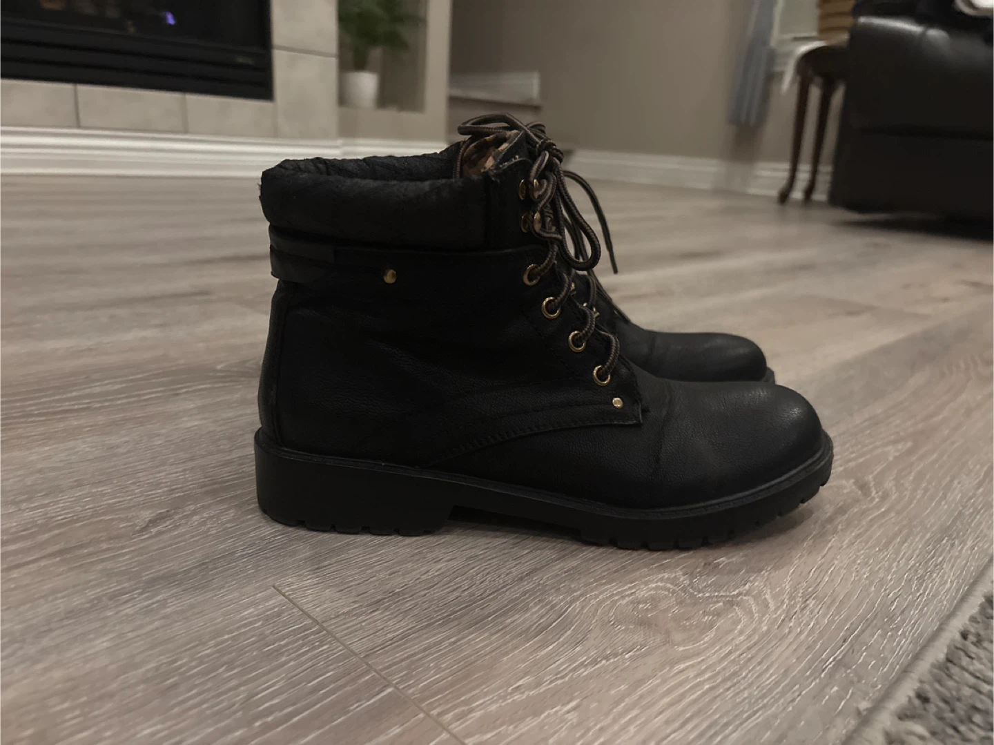 Black Ankle Boots, Size 11 - photo 2