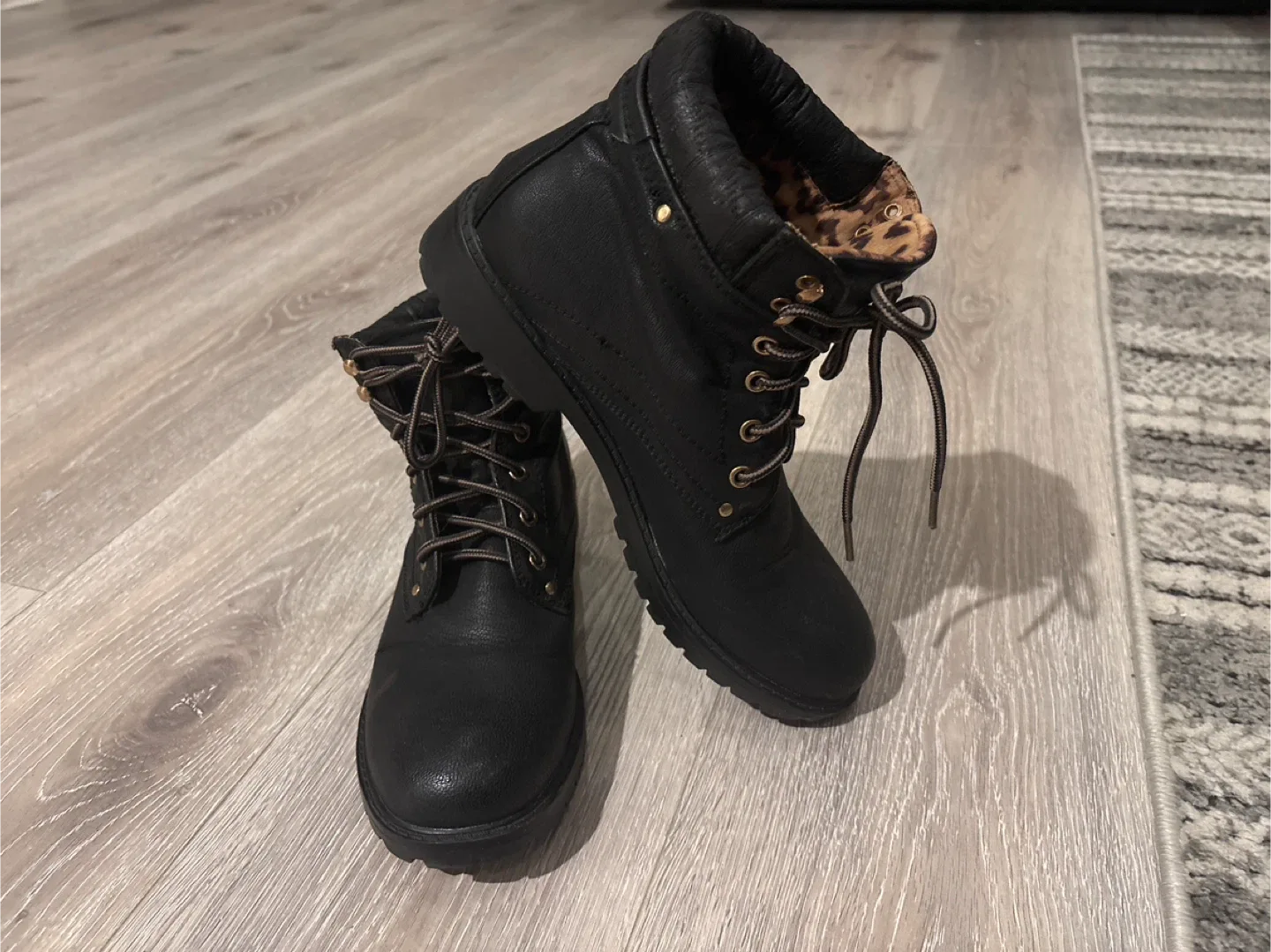 Black Ankle Boots, Size 11