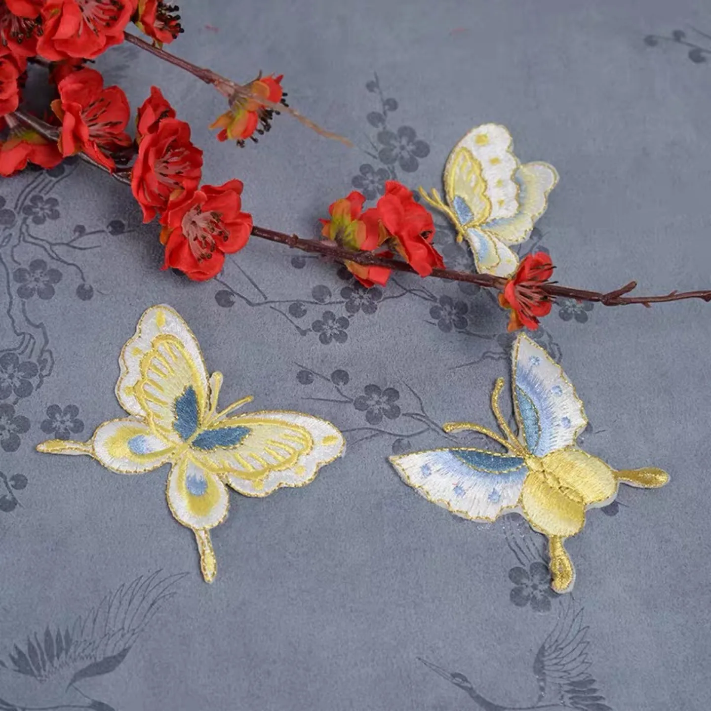 Butterfly Embroidered Applique Patches