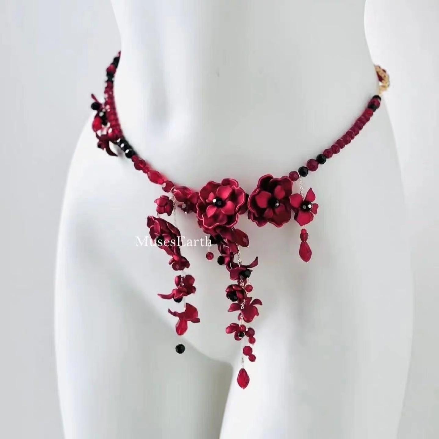 MusesEarth Red Floral Body Jewelry - photo 2