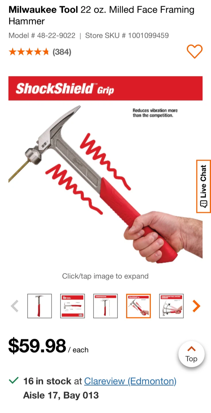 Milwaukee Tool 22 oz. Milled Face Framing Hammer - photo 2