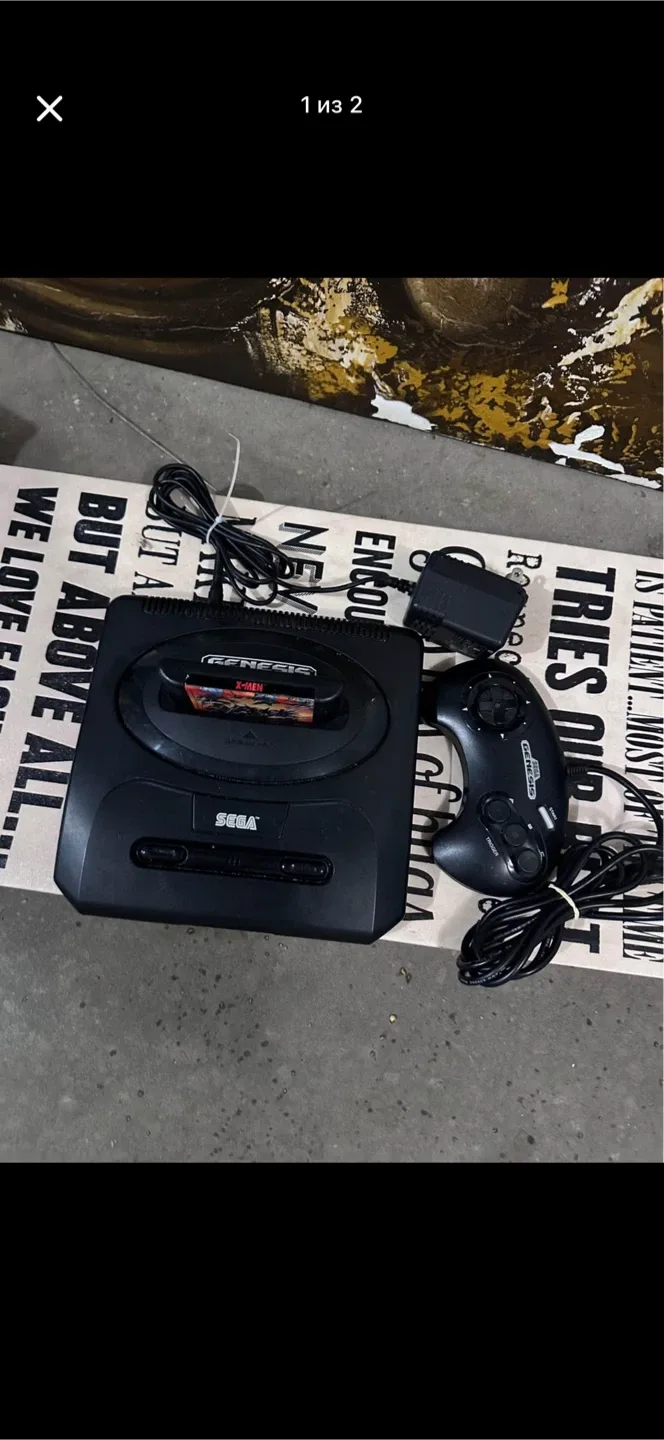 Sega Genesis Console with Controller & X-Men Game