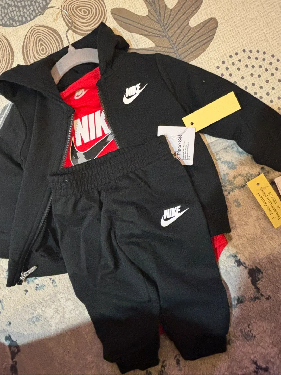 New Nike 3-Piece Set, Black, Size 9M