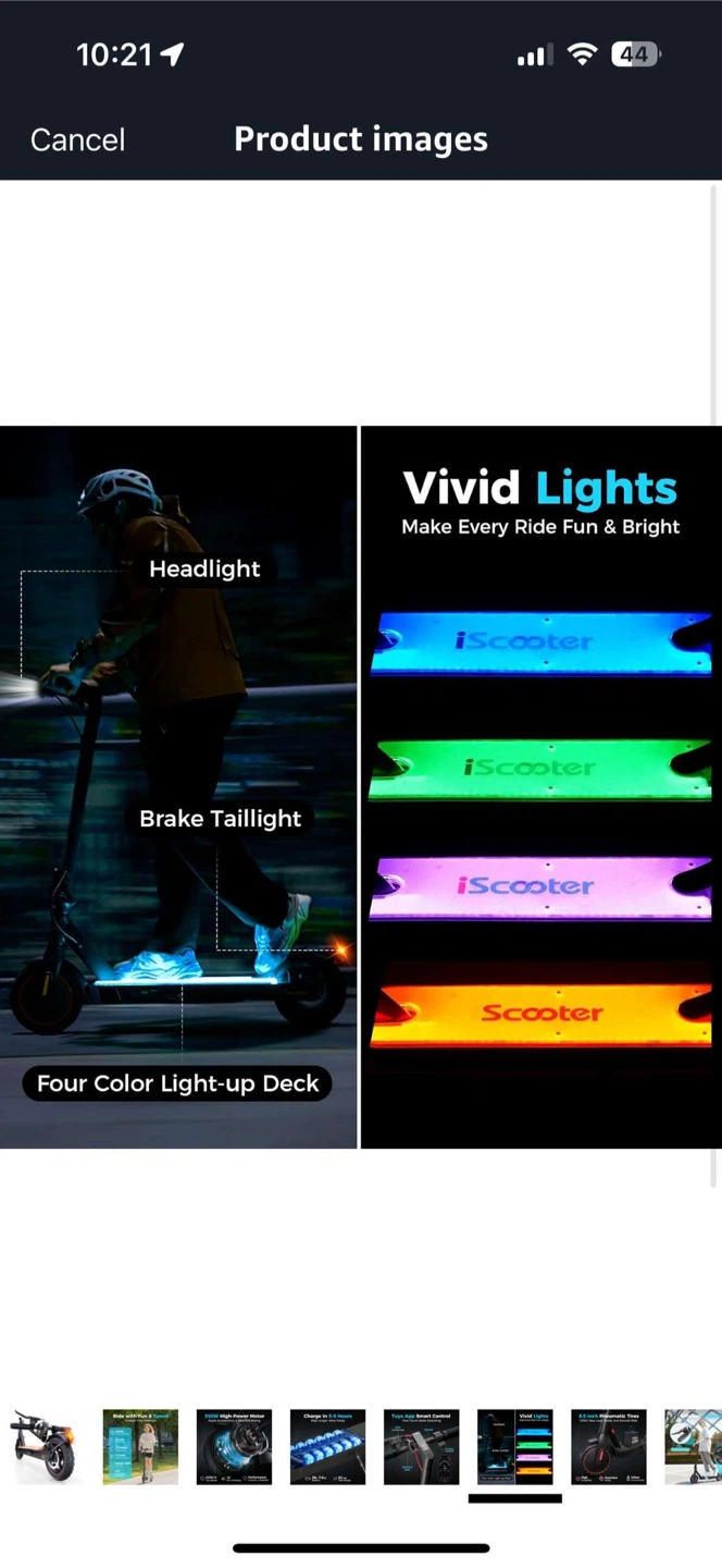 Electric scooter with LEDs. Goes 30kph - photo 4