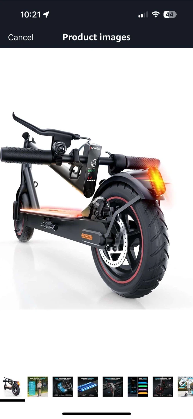 Electric scooter with LEDs. Goes 30kph - photo 2