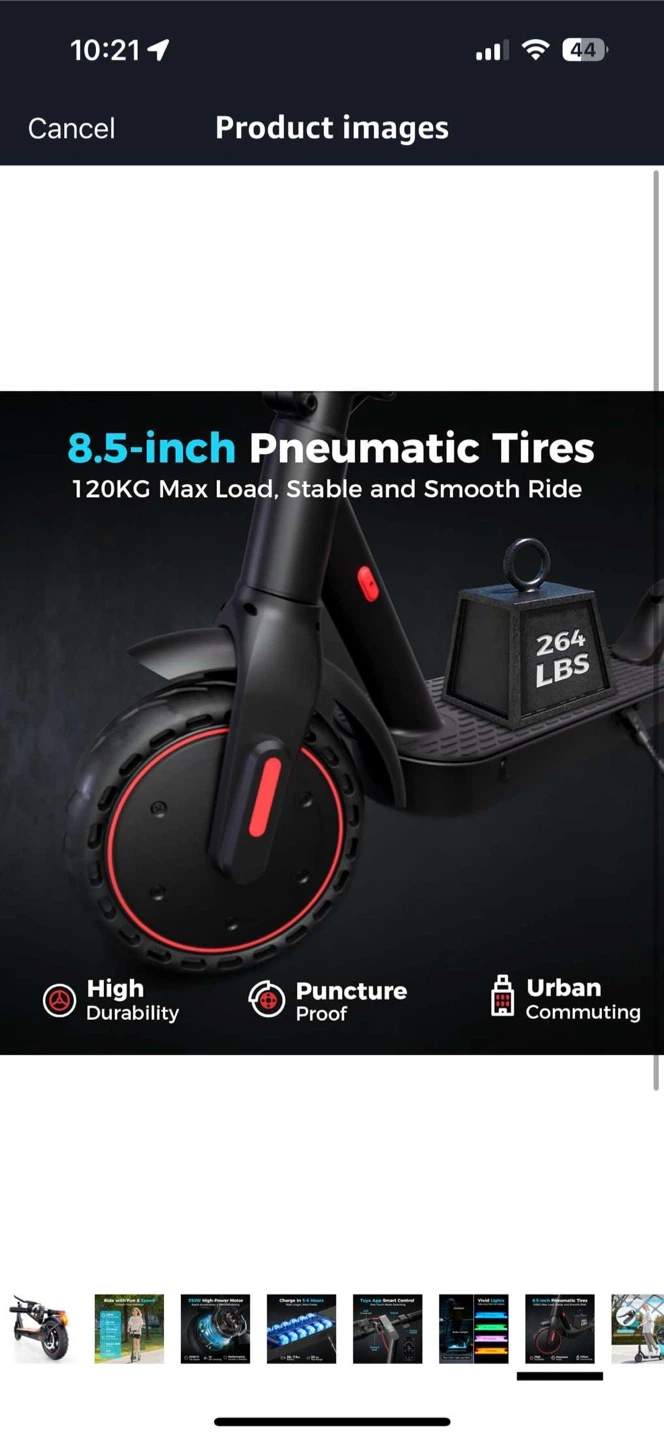 Electric scooter with LEDs. Goes 30kph - photo 3