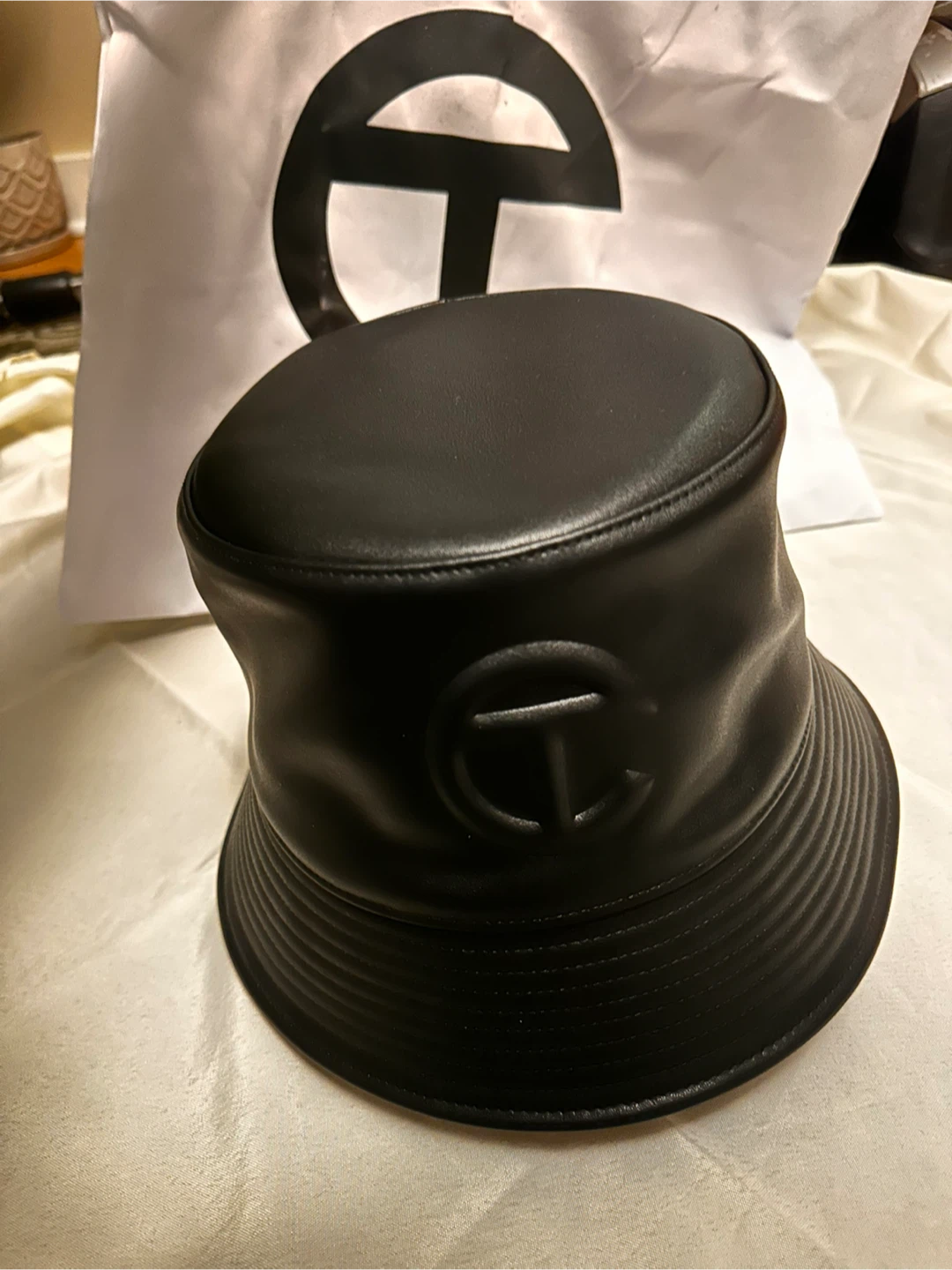 Telfar Black Bucket Hat with Dust Bag - photo 2