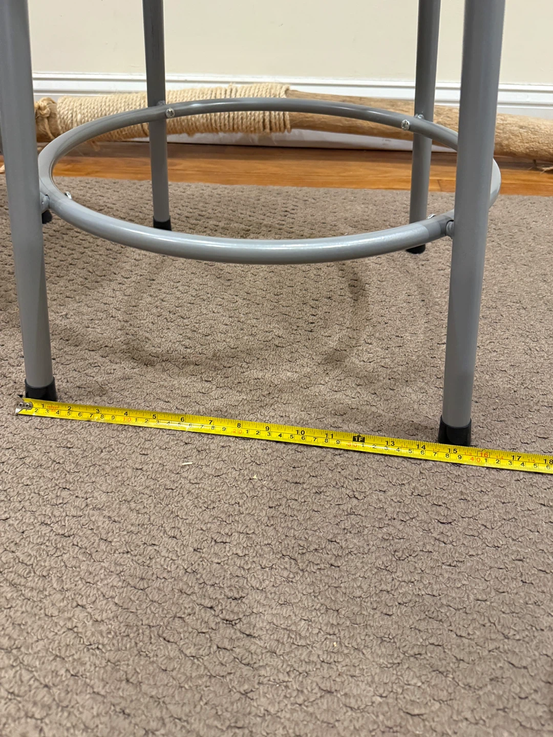 Set of 2 Gray Metal Studio Stools - 29" Height - photo 5