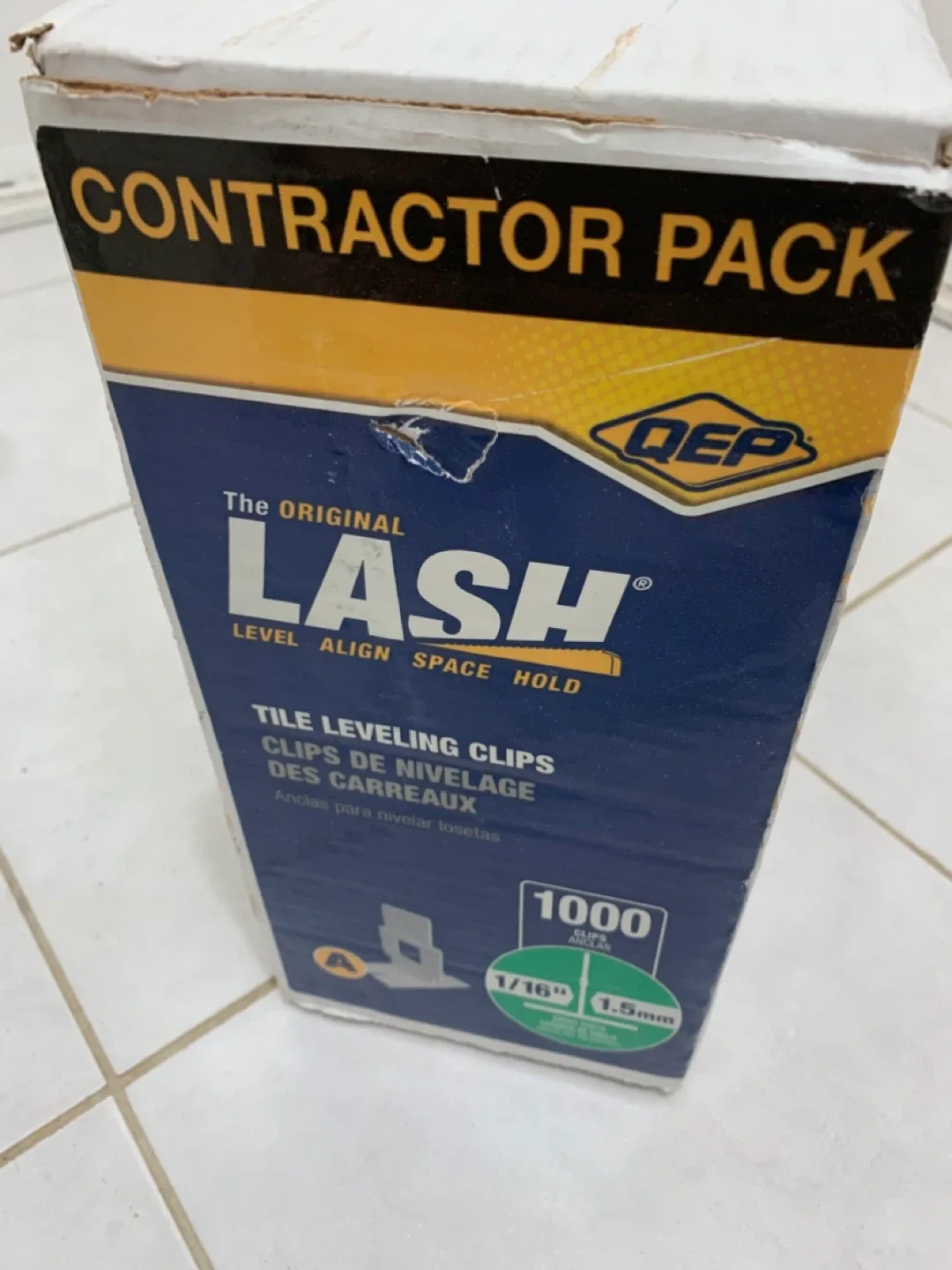 QEP Lash Tile Leveling Clips - 1000 Pack image indicator(2)