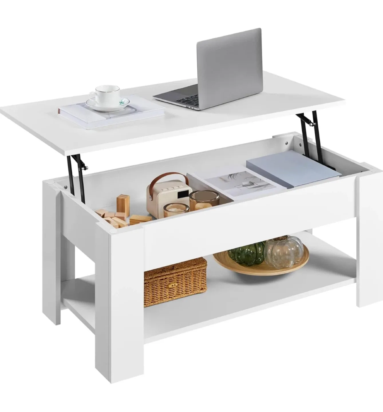 Yaheetech White Lift Top Coffee Table - New in Box!