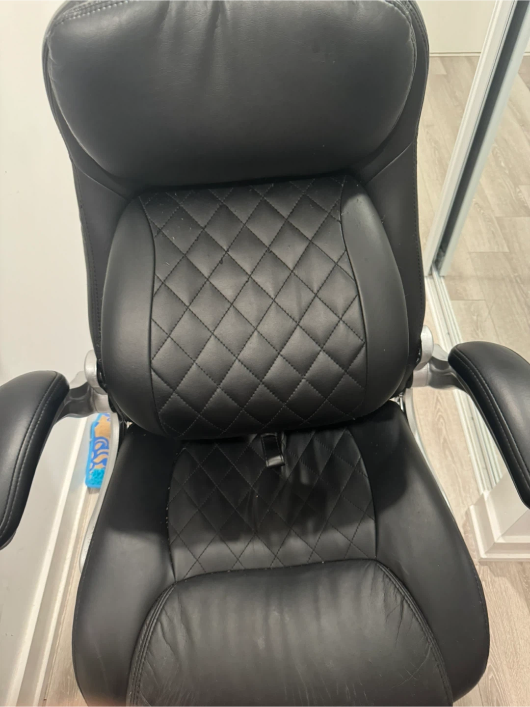 Black Leather Office Chair - photo 2