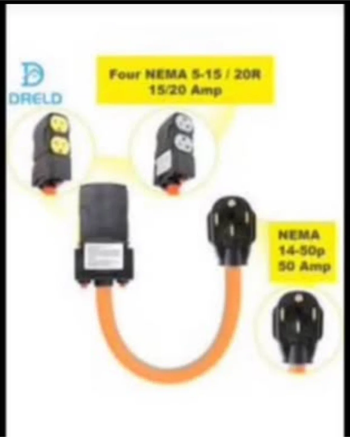 4-Prong 220-Volt Plug to 120-Volt 15/20Amp (4-Prong 14-50 Outlet