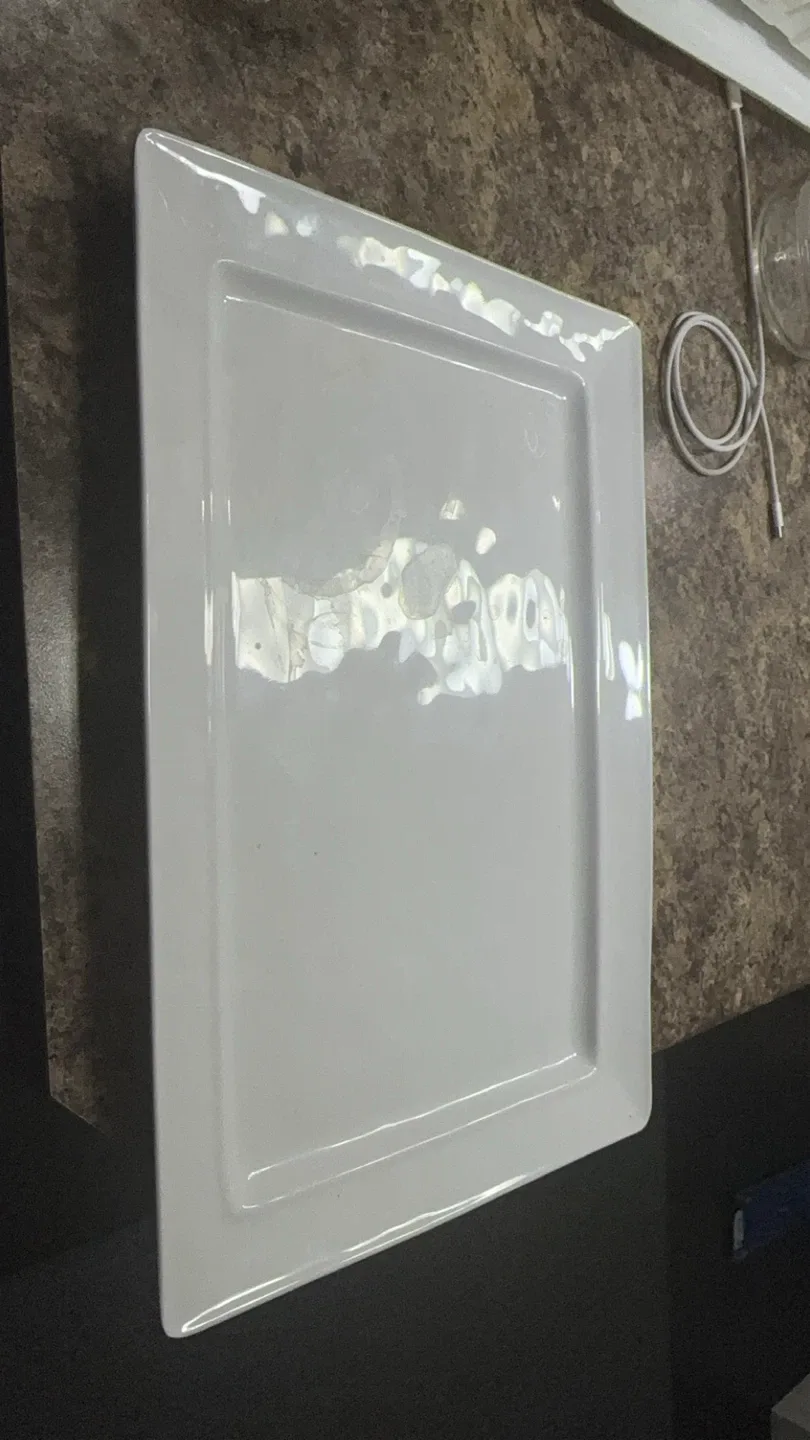 New White Rectangular Serving Tray (35x21cm) image indicator(5)
