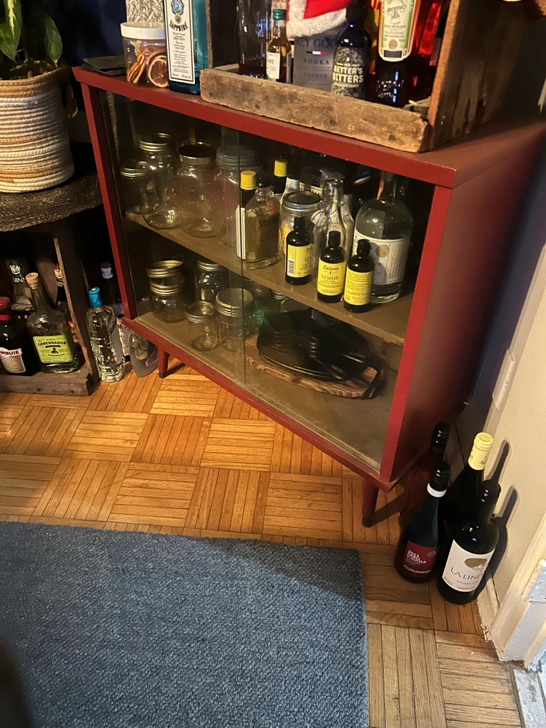 Red Display Cabinet