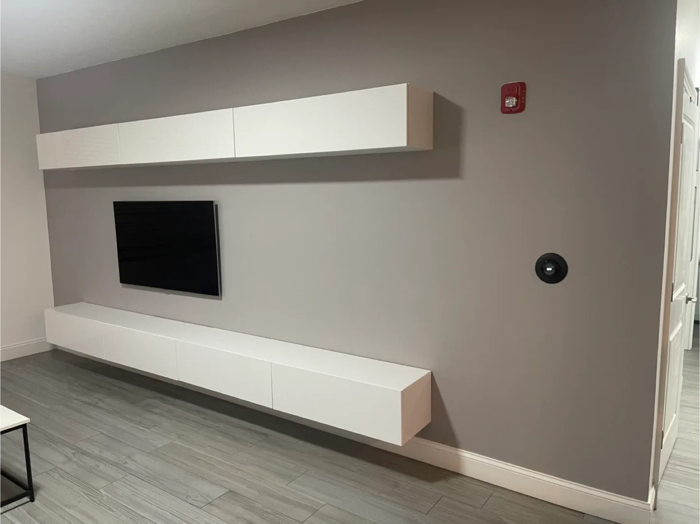 White Floating Wall Mounted Entertainment Center