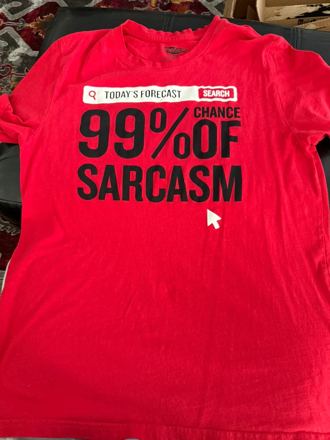 Red T-Shirt - 99% Chance of Sarcasm