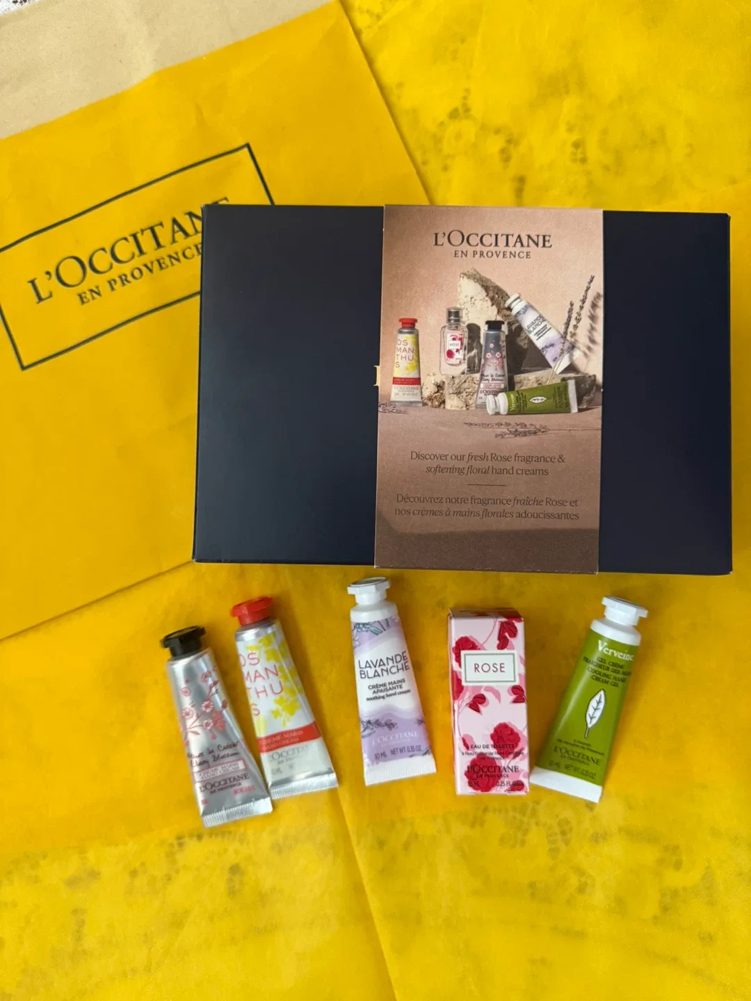 🎁 L'Occitane Rose Perfume & Hand Cream Gift Set - Travel Size 🆕