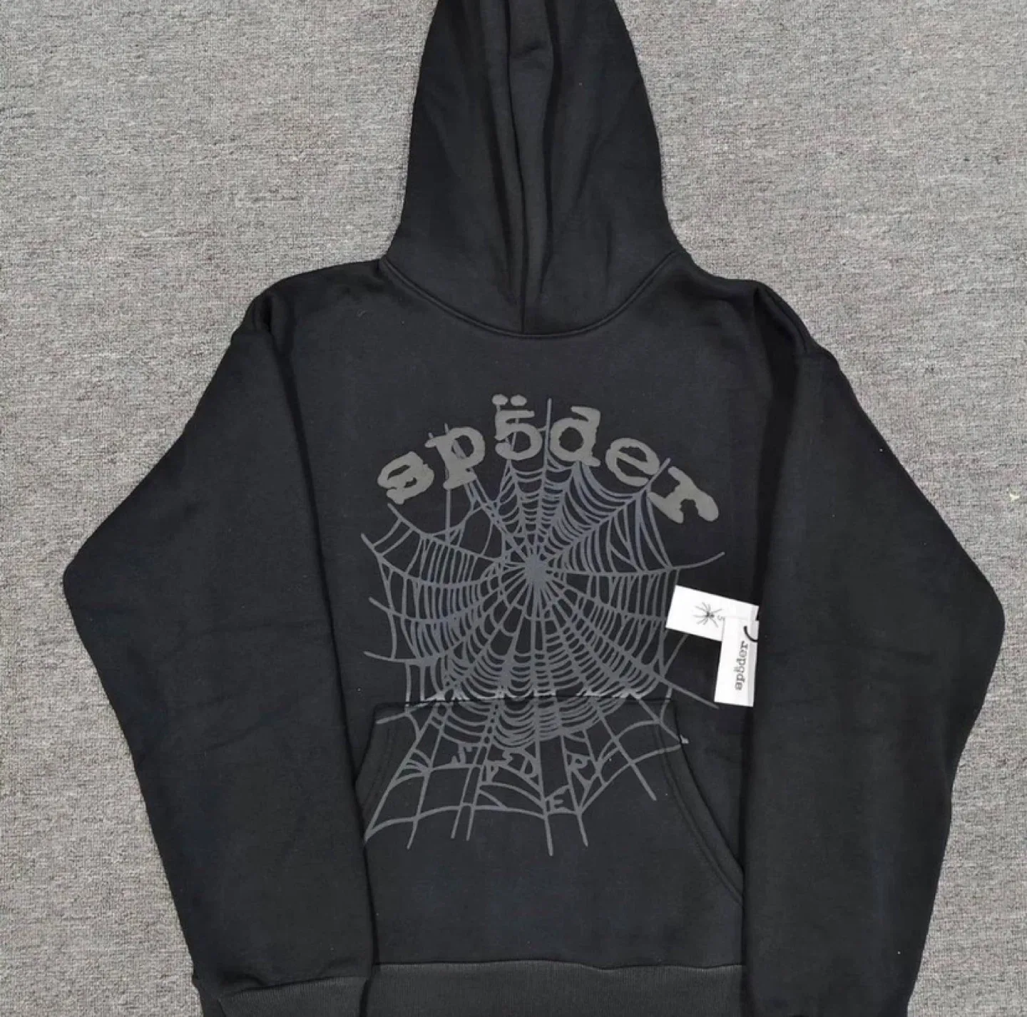 Sp5der Phantom Black Web Hoodie - All Sizes