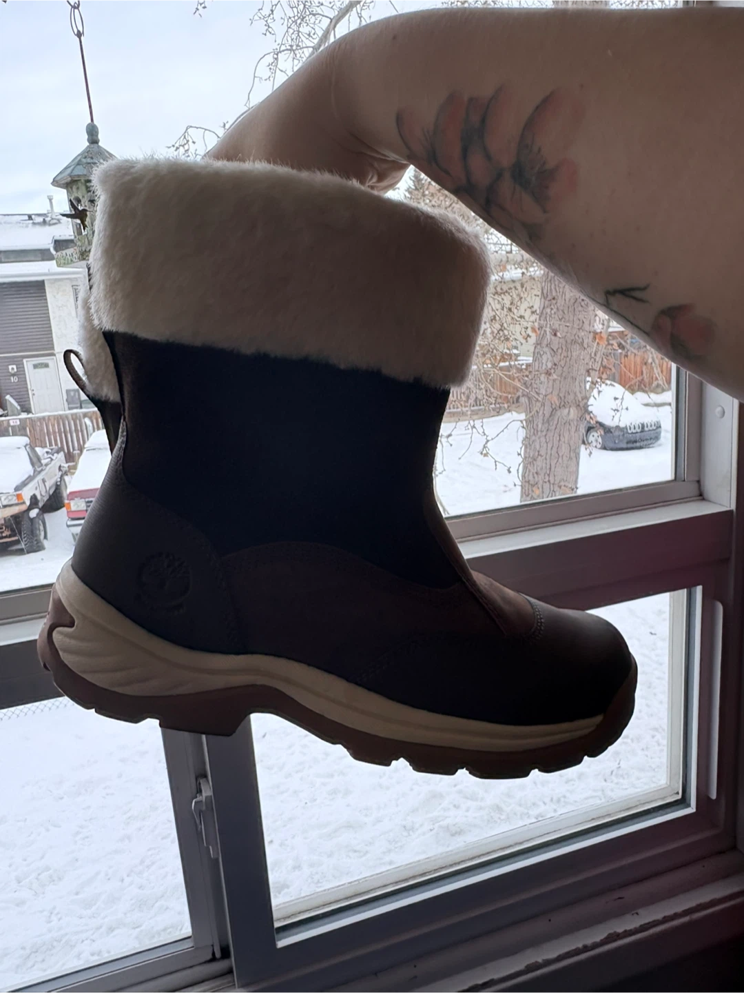 Timberland Brown Winter Boots women’s size 9 - photo 3