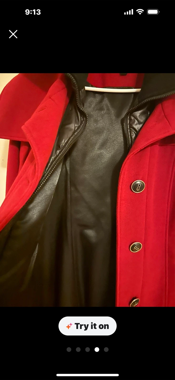 Portrait Red Winter Coat - Size 16 - photo 2