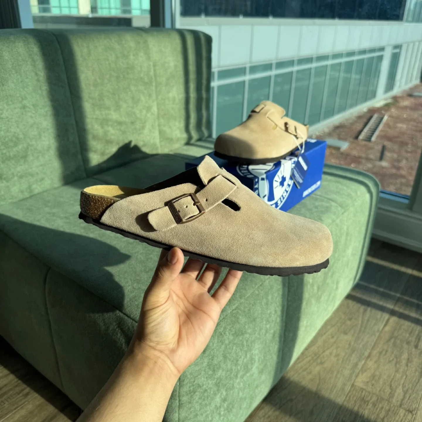 Birkenstock Boston Suede Leather Clogs