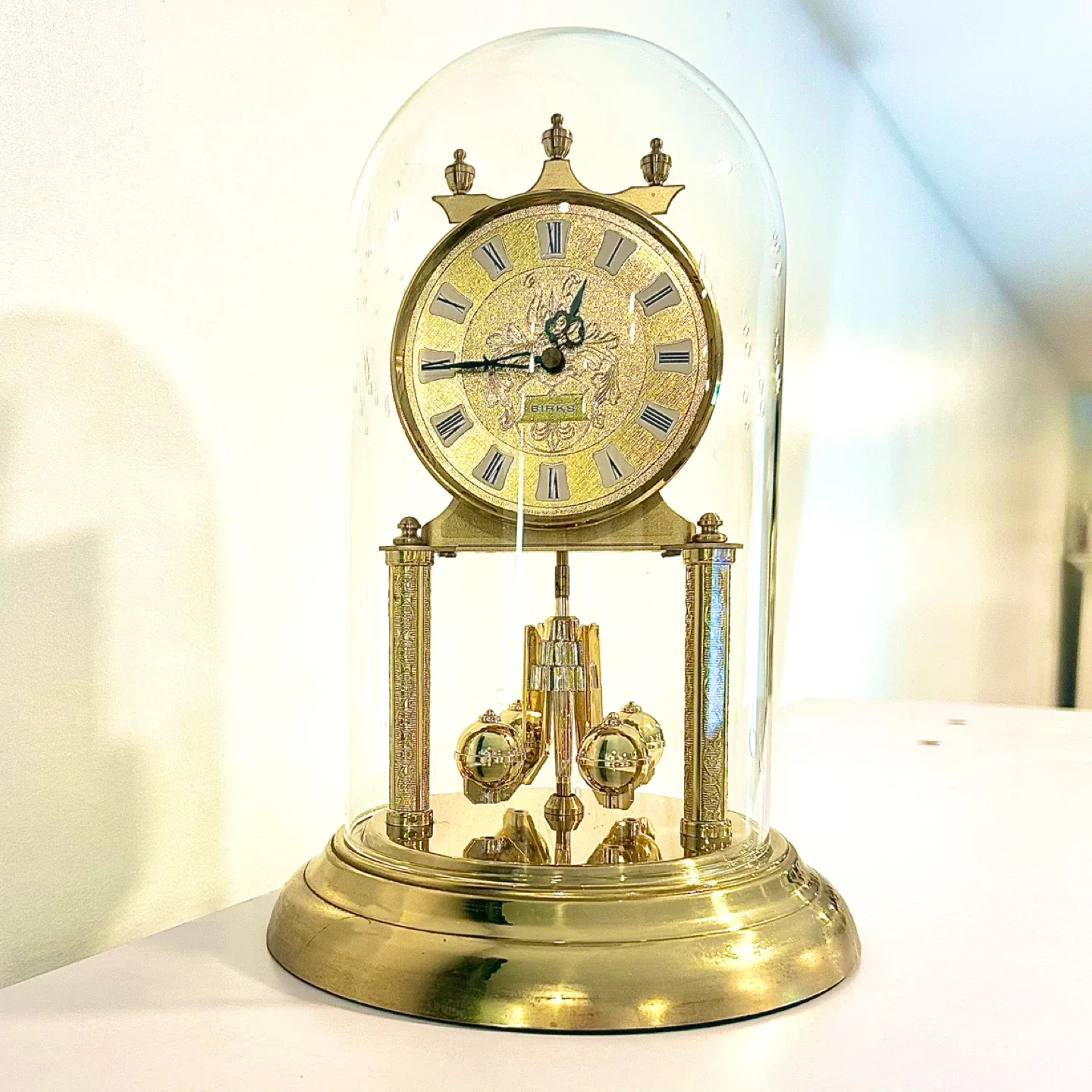 Birks Anniversary Clock West Germany – Glass Dome