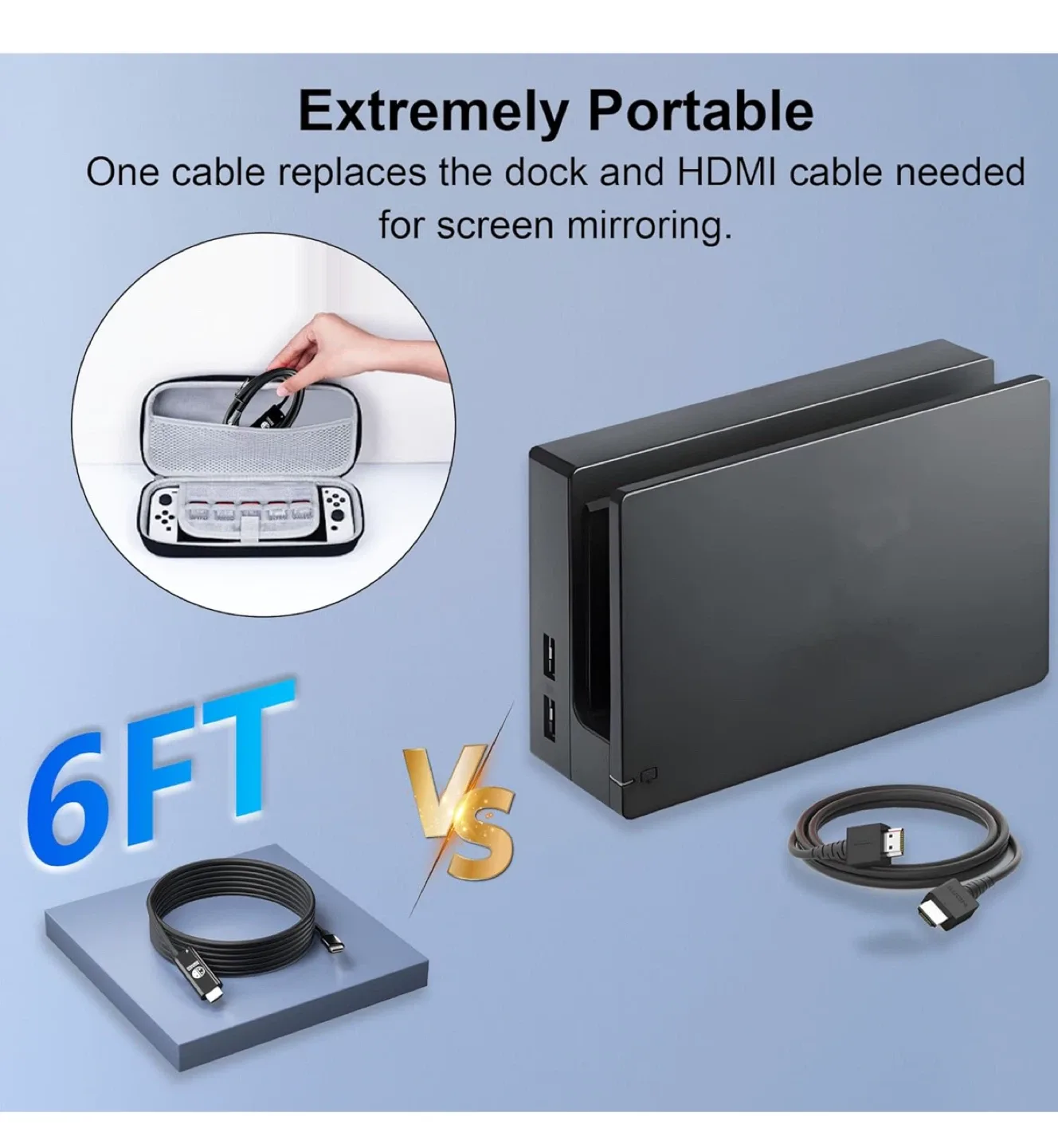 New Nintendo Switch Dock Replacement Cable image indicator(3)