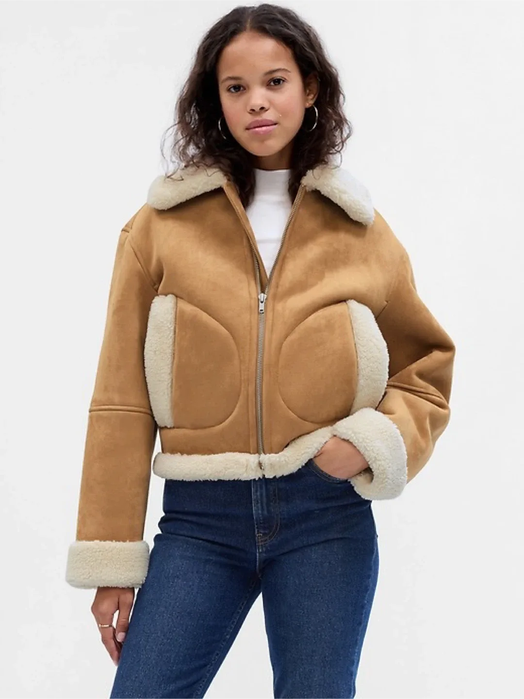 Gap Faux Suede Sherpa Jacket