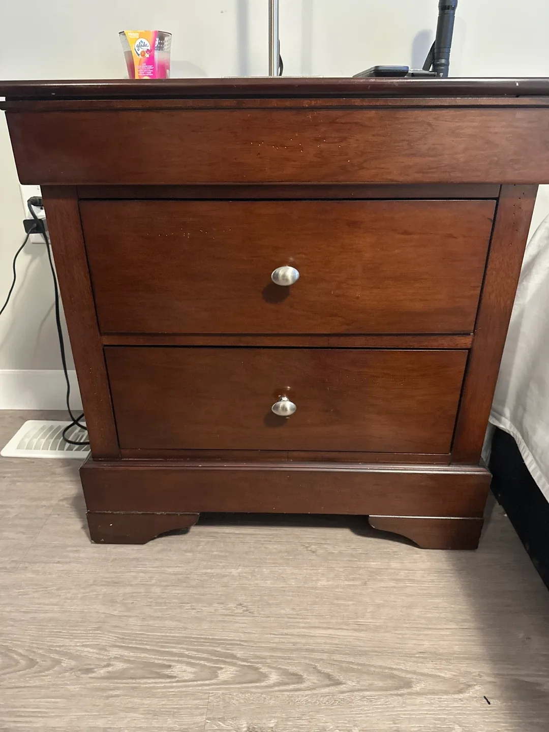 Brown Wood Dresser and Nightstand Set