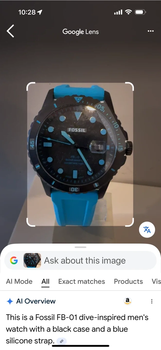 Fossil FB-01 Blue Silicone Strap Watch image indicator(3)