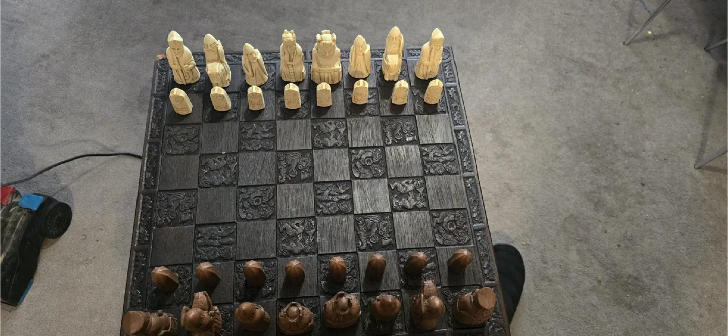 Hand Carved Wooden Chess Set