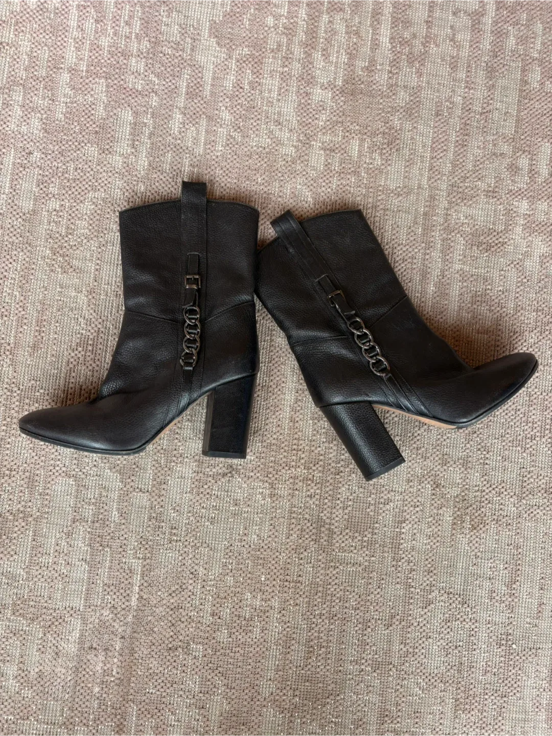 Black Leather Ankle Boots