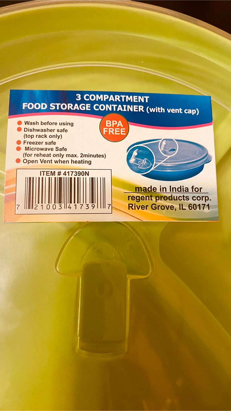 3 Compartment Food Storage Container - photo 2