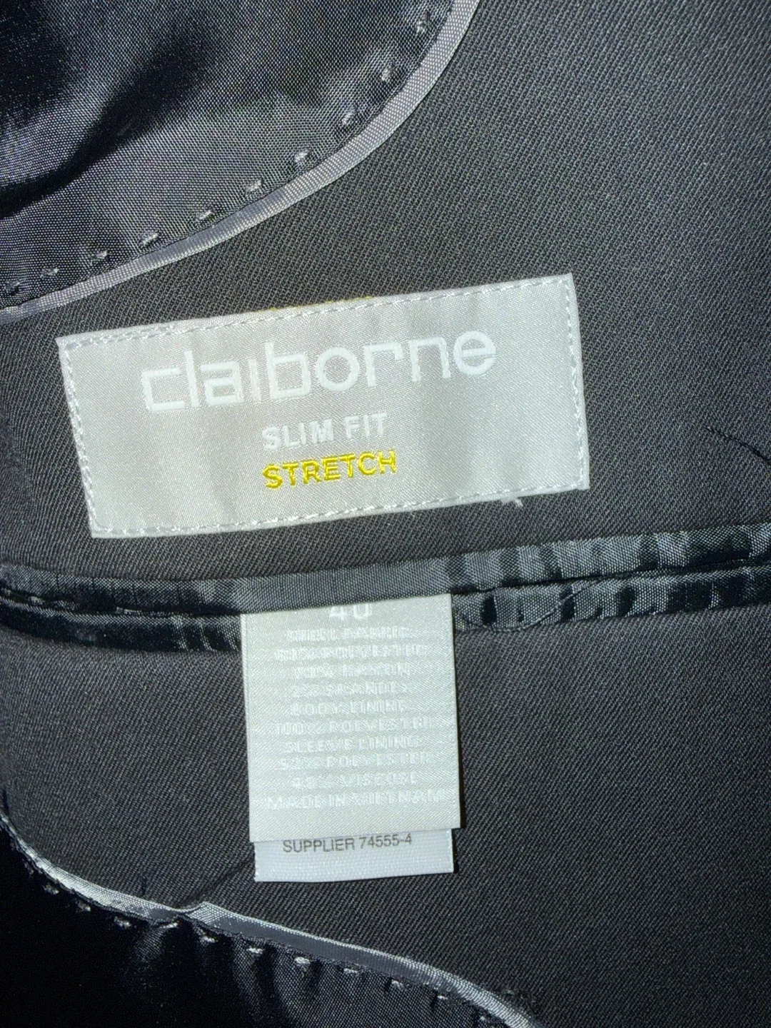 Claiborne Slim Fit Stretch Blazer - Size 40 image indicator(2)