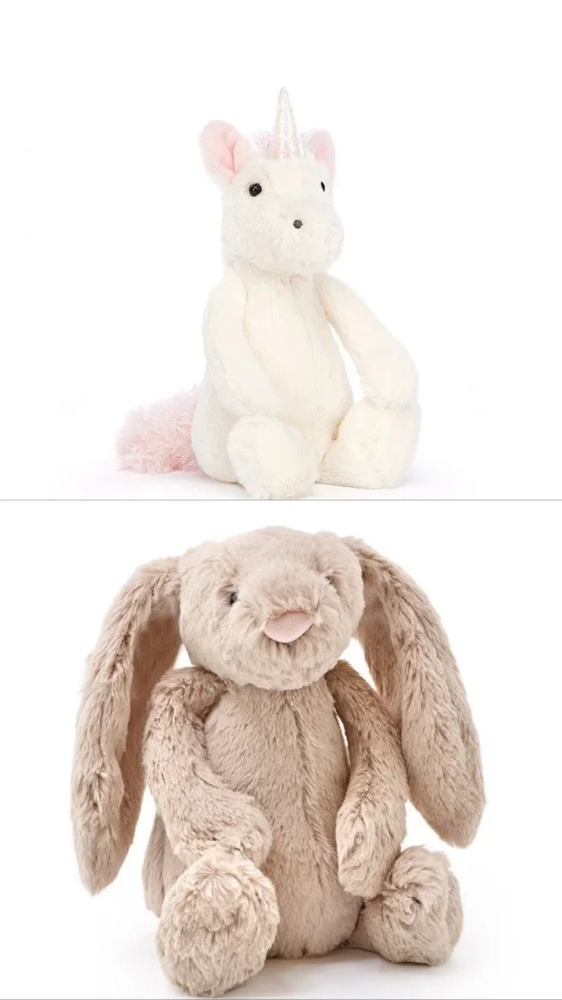 Jellycat Bashful Bunny & Unicorn Plush Toys