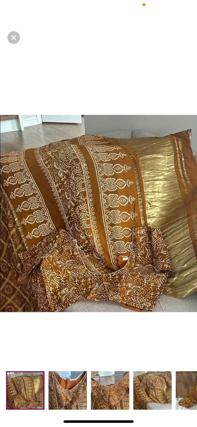 Brown Sari with Blouse