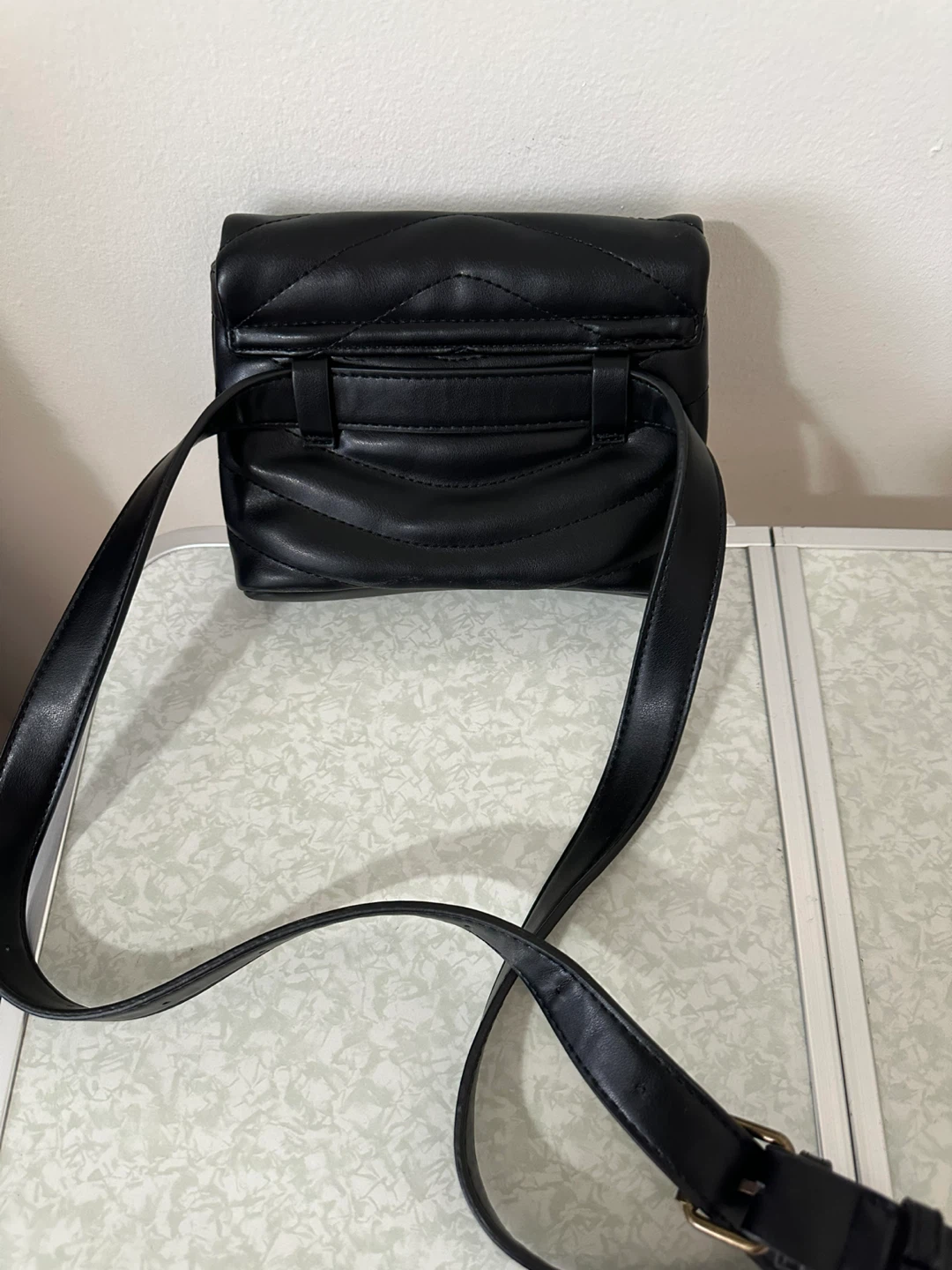 Black Quilted Crossbody Bag - photo 3