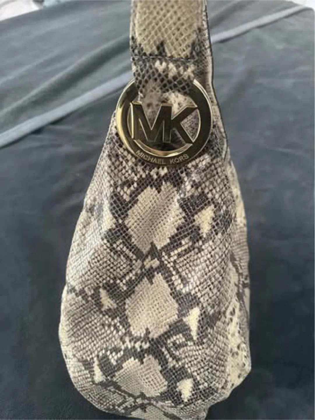 Authentic Michael Kors “python” Snakeskin Hobo Bag