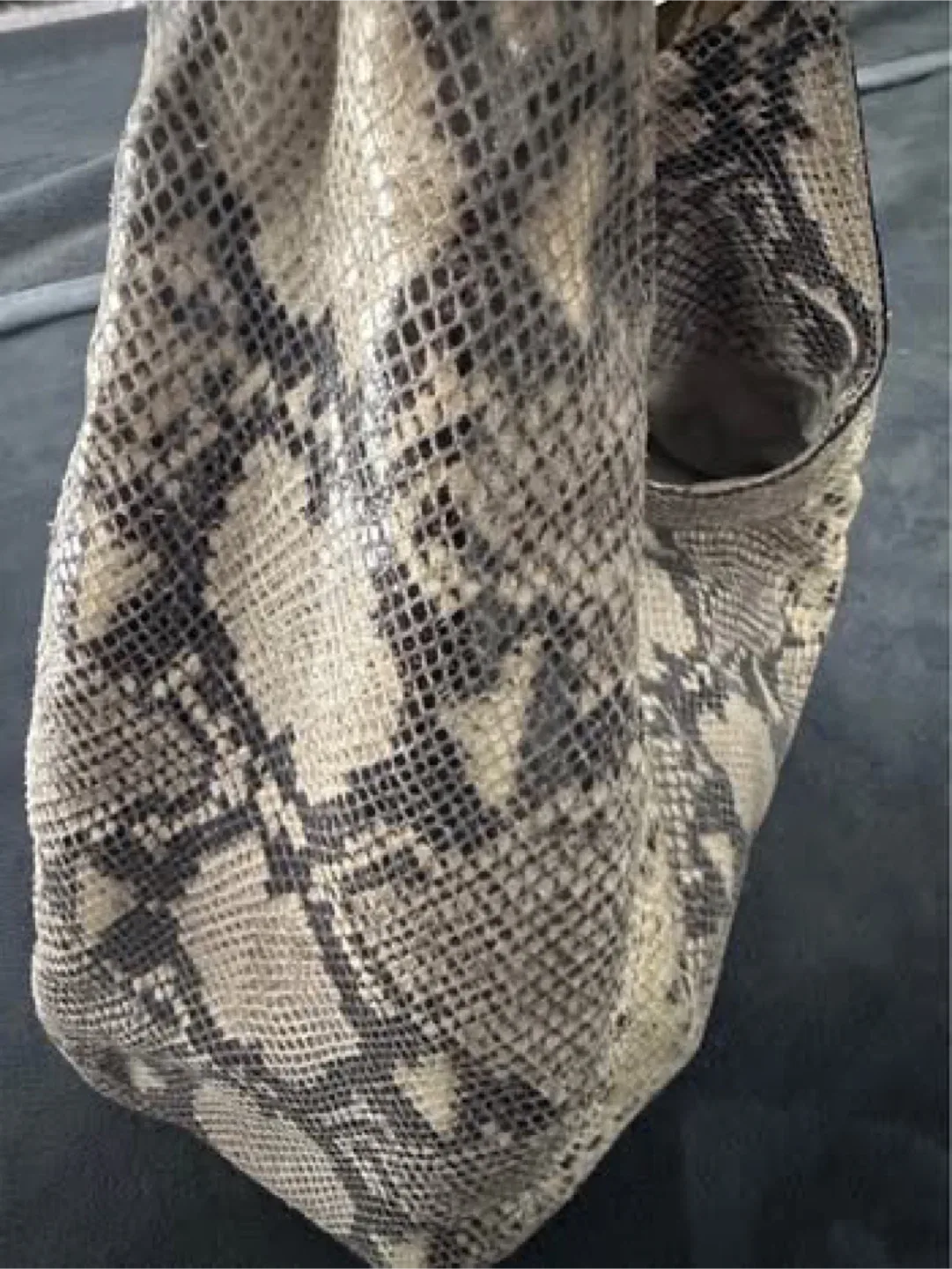Authentic Michael Kors “python” Snakeskin Hobo Bag image indicator(5)