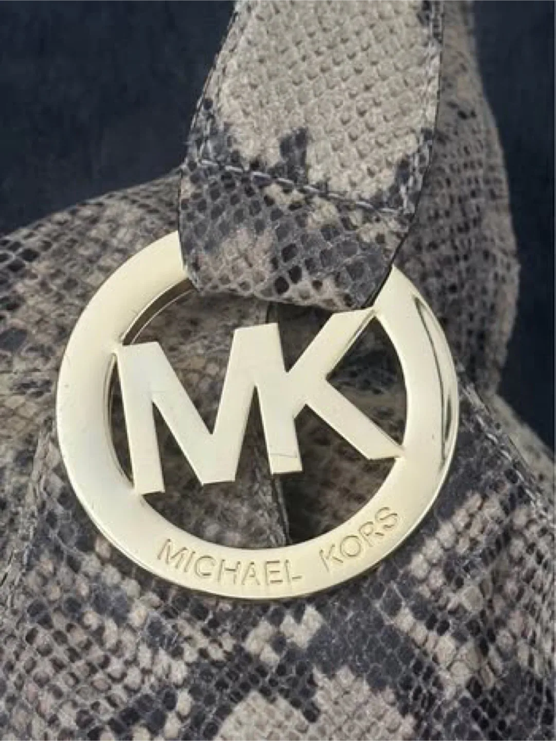 Authentic Michael Kors “python” Snakeskin Hobo Bag image indicator(6)