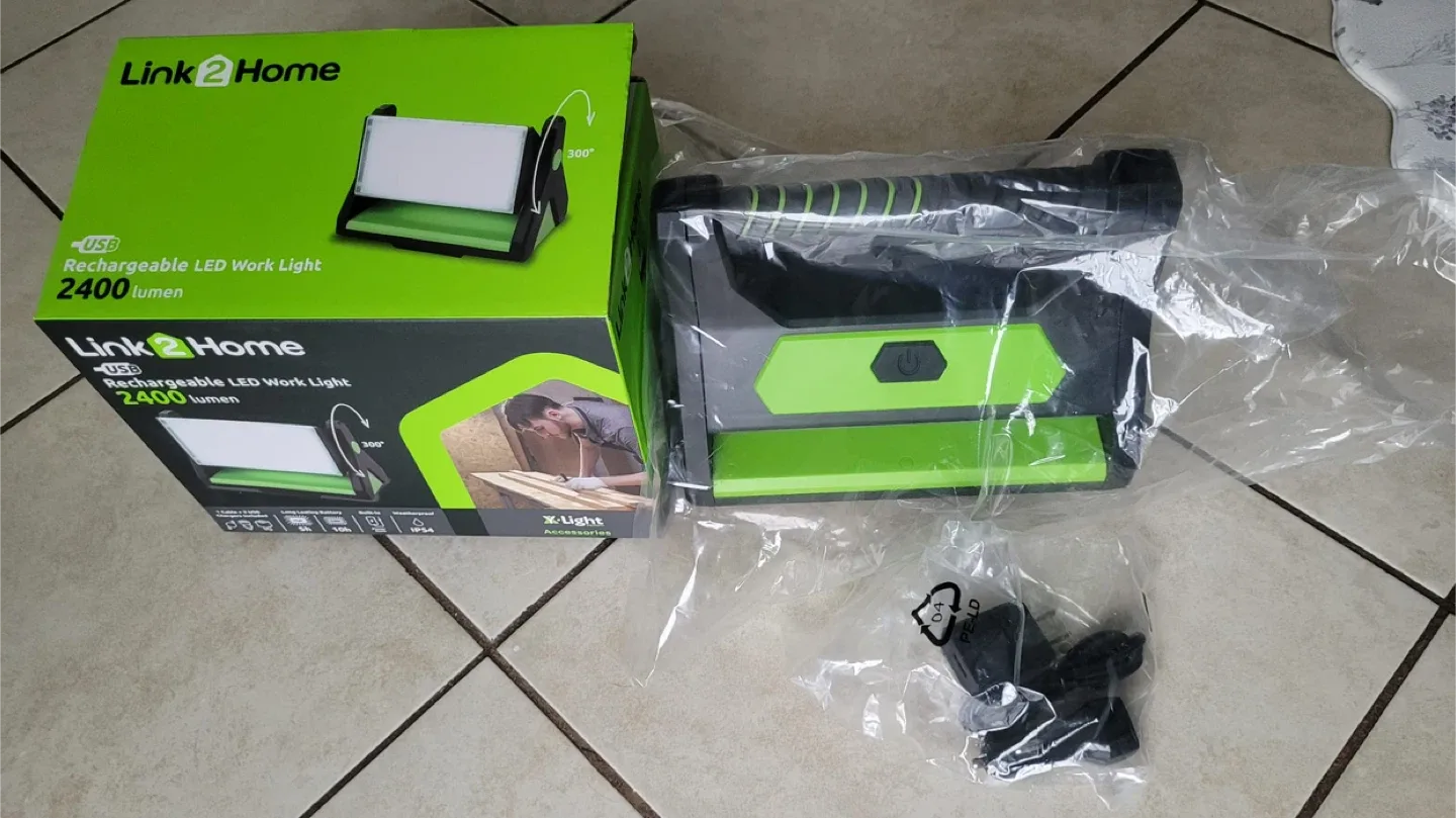 Link2Home Rechargeable LED Work Light - 2400 Lumens image indicator(8)