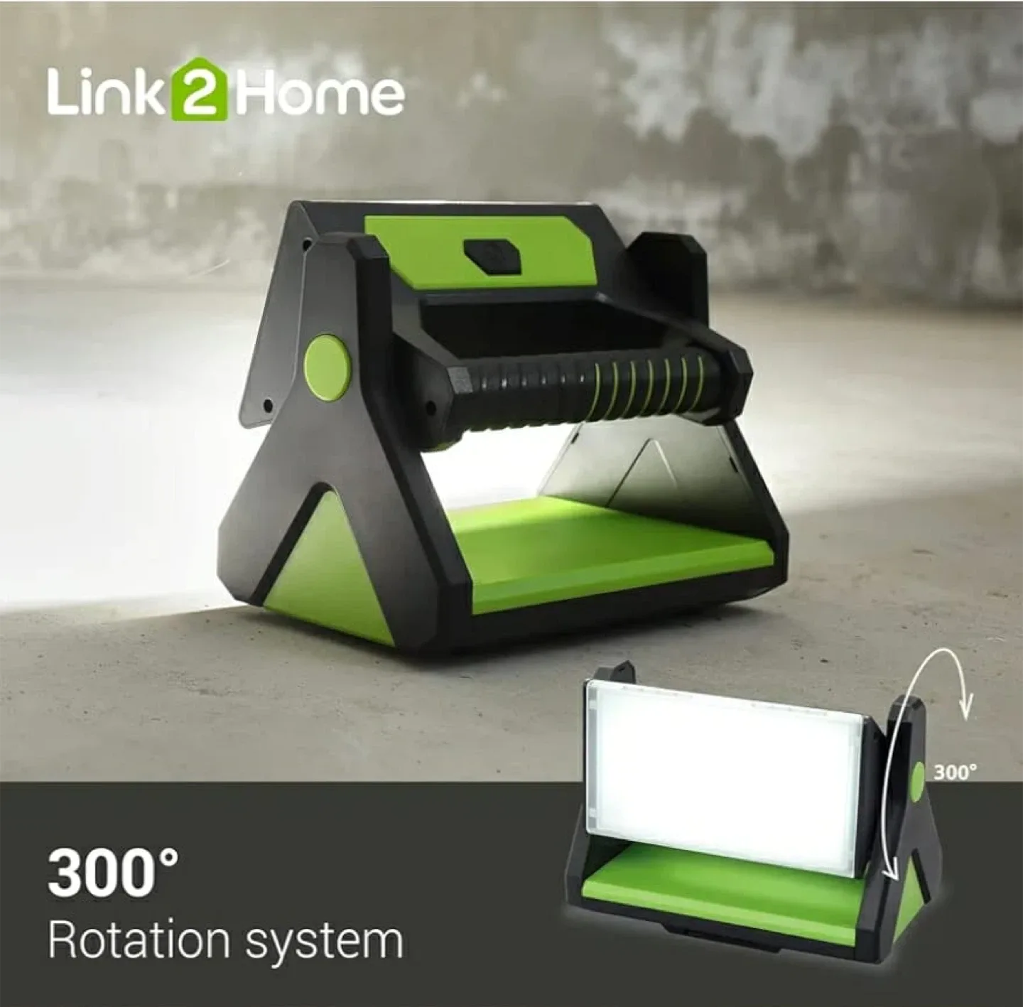 Link2Home Rechargeable LED Work Light - 2400 Lumens image indicator(7)
