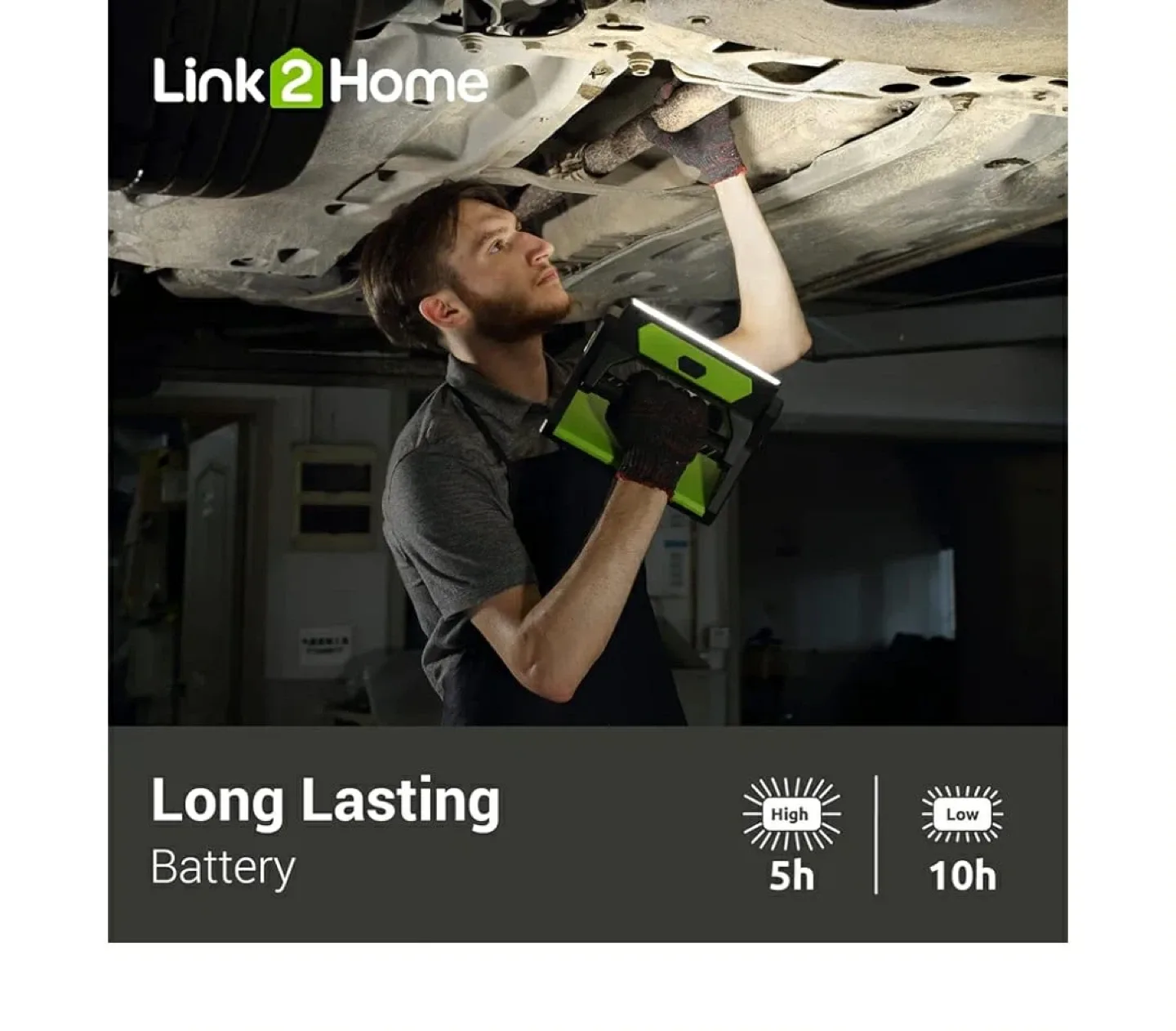 Link2Home Rechargeable LED Work Light - 2400 Lumens image indicator(3)