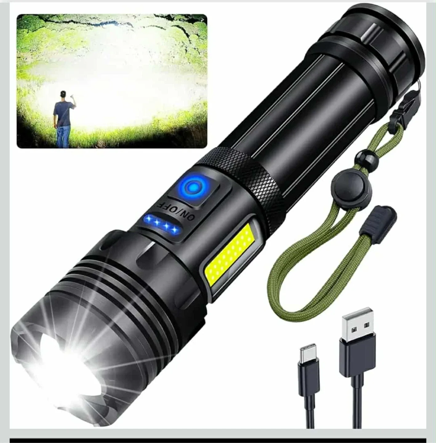 LED Tactical Flashlight - Waterproof & Shockproof