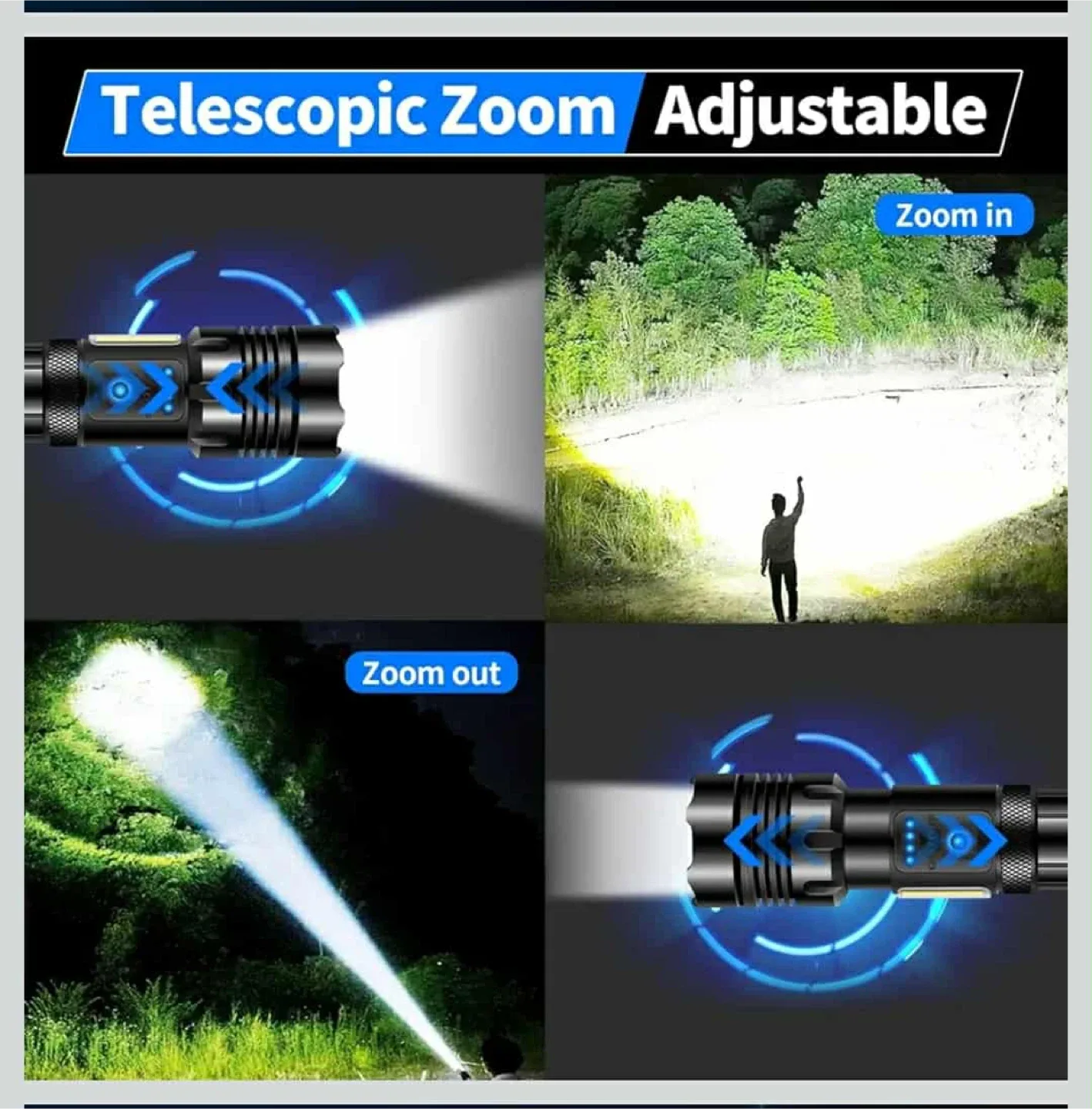 LED Tactical Flashlight - Waterproof & Shockproof image indicator(3)